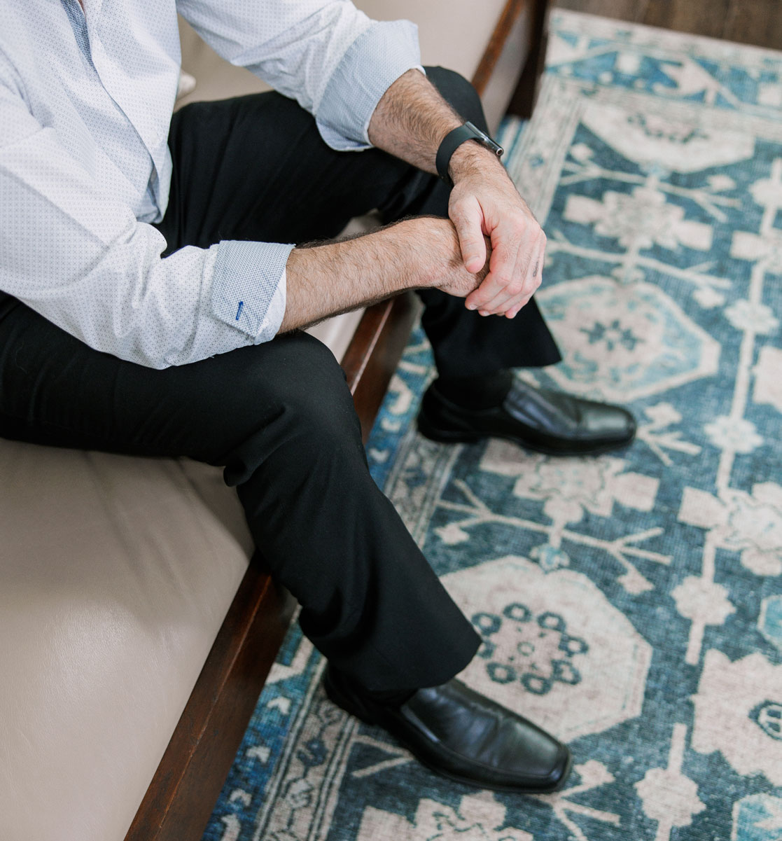 Client speaking with a therapist during a counseling session